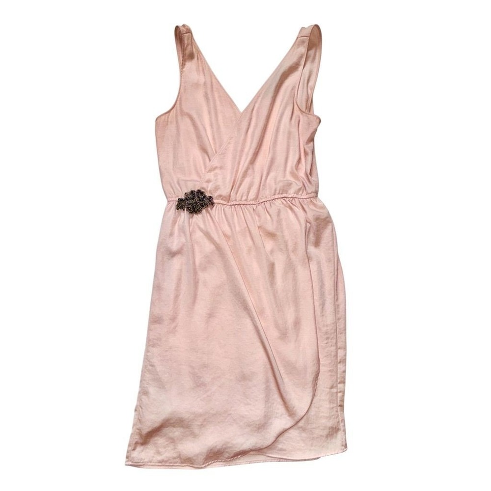 Zara Trafaluc Women's Pink Embellished Tank Dress Size S Party Cocktail